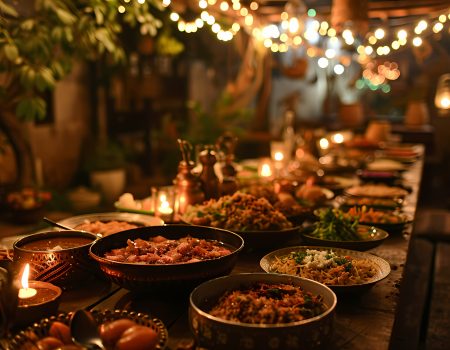 close-up-appetizing-ramadan-meal